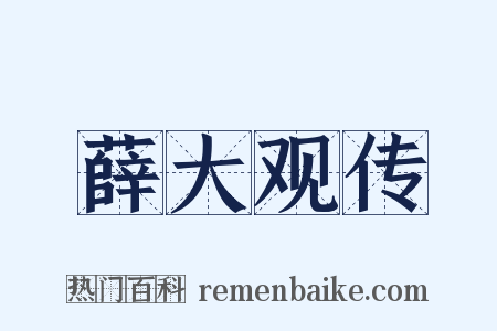 薛大观传是什么意思的图片
